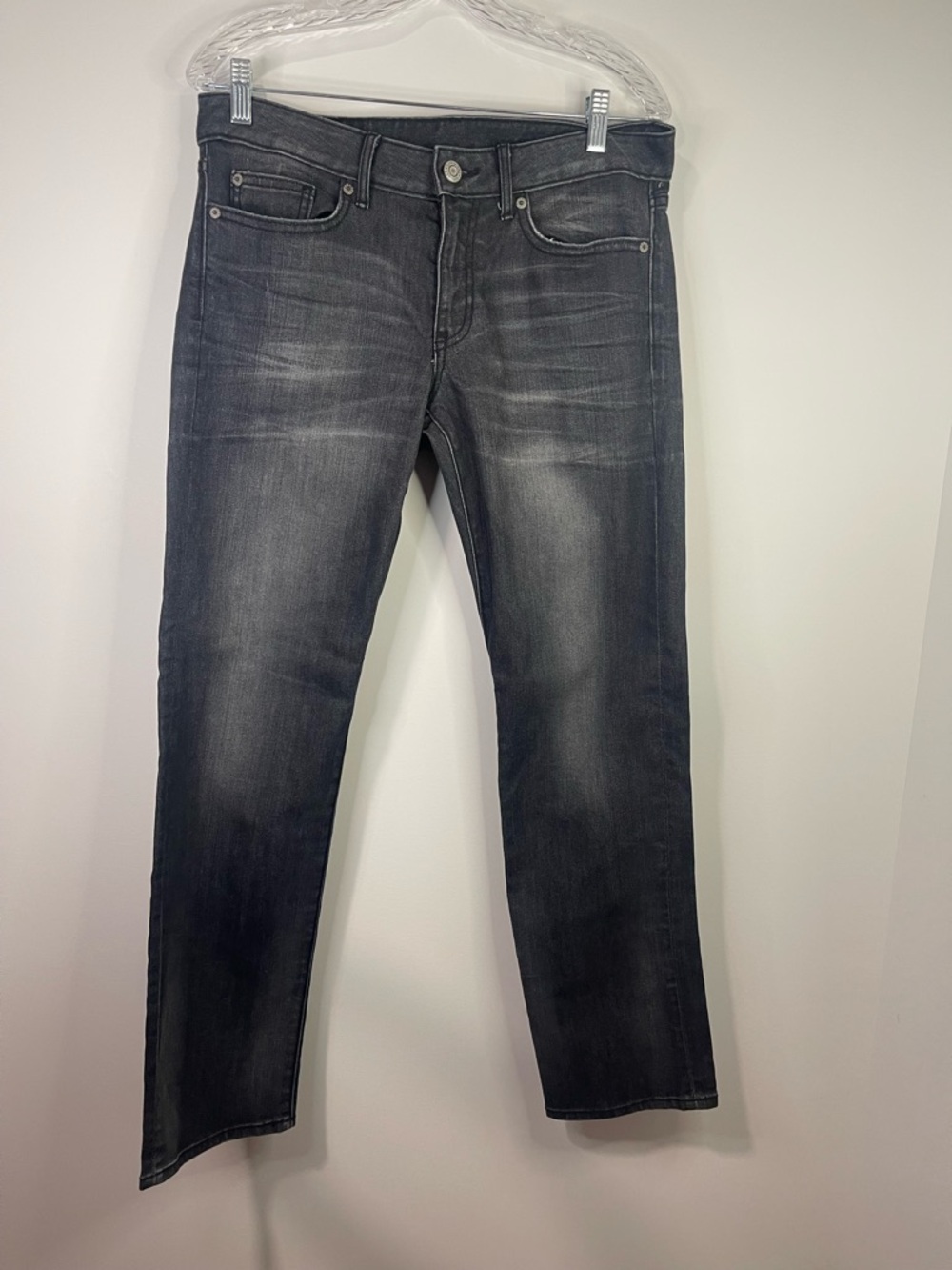 GAP Women's premium Straight Leg Jeans in Washed Charcoal - Picture 4 of 13